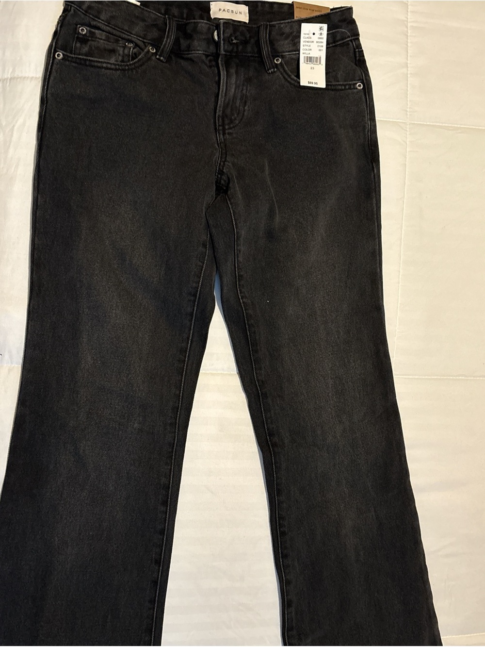 PacSun Black High-Rise Flare Wide-Leg Jeans